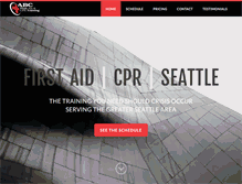 Tablet Screenshot of abcfirstaid.com